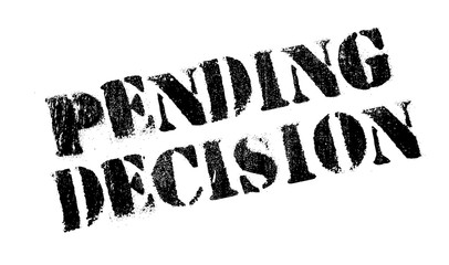 Pending Decision rubber stamp. Grunge design with dust scratches. Effects can be easily removed for a clean, crisp look. Color is easily changed.