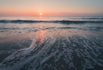 Magical sunrise over the sea