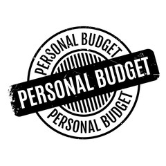 Personal Budget rubber stamp. Grunge design with dust scratches. Effects can be easily removed for a clean, crisp look. Color is easily changed.