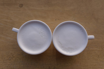 milk in cups