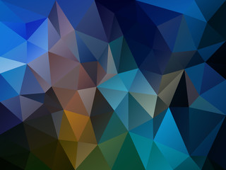 vector abstract irregular polygon background with a triangle pattern in azure blue color