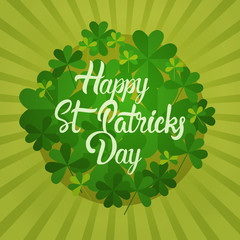 Saint Patrick Day Beer Festival Banner Greeting Card Flat Vector Illustration