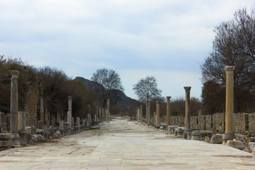Fototapeta na wymiar The Theatre Way of Ephesus Ancient City