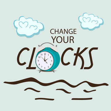Daylight Savings Time with Clock Concept