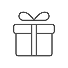 Isolated present icon on white background