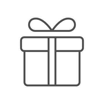 Isolated present icon on white background