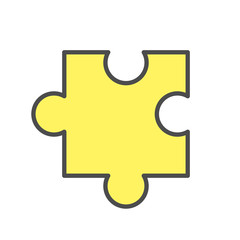Isolated puzzle icon on white background