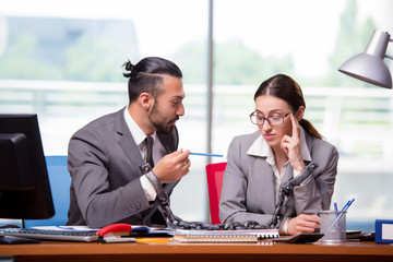 Man and woman in business concept 