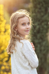 Smiling young girl on a sunny day