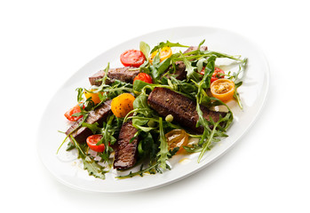 Kebabs - grilled meat and vegetables 