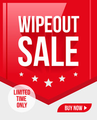 Wipeout Sale Limited Time Ribbon