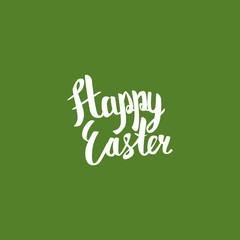 Vector eps hand lettering words Happy easter calligraphy