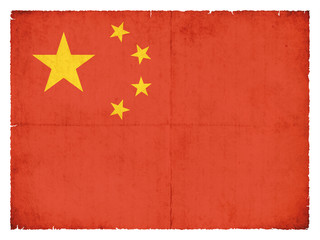 Grunge-Flagge Volksrepublik China