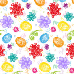 Color easterabstract seamless pattern