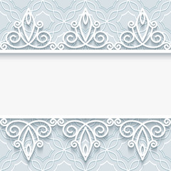 Vintage background with lace borders