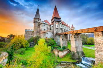 Corvin's Castle - Hunyad Castle in Hunedoara, Romania.