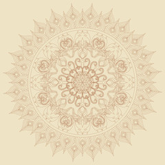 Decorative floral ornament in East style. Mandala.