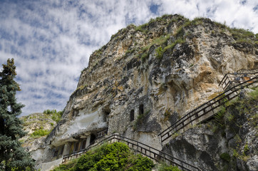 Fototapeta na wymiar The rock monastery St Dimitrii of Basarbovo