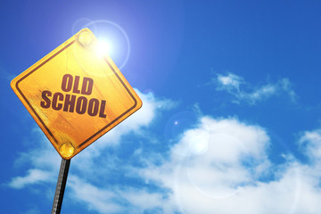 Naklejka premium old school, 3D rendering, traffic sign
