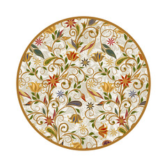 Decorative floral ornament in East style. Mandala.