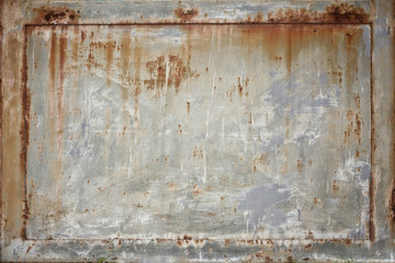 Old rusty sheet of iron close up abstract texture background