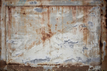 Old rusty sheet of iron close up abstract texture background