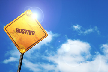 Naklejka premium hosting, 3D rendering, traffic sign
