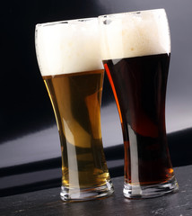 Still Life with a draft beer by the glass.