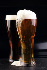 Still Life with a draft beer by the glass.