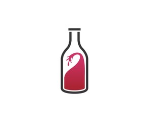 Wine bottle logo