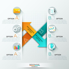 Modern infographics options banner