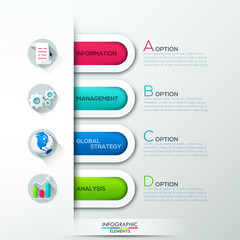 Modern infographic option banner