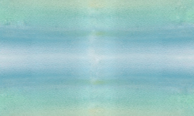 Seamless background pattern with smooth teal green to blue gradient painted in watercolor