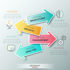 Fototapeta premium Modern infographics options banner