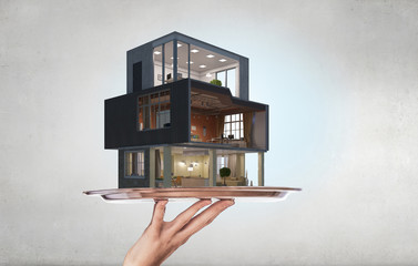 Obraz na płótnie Canvas Your dream house design . Mixed media