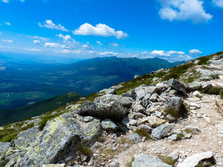 Mountain trail in High Tatras mountains, Slovakia