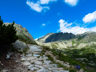 Mountain trail in High Tatras mountains, Slovakia