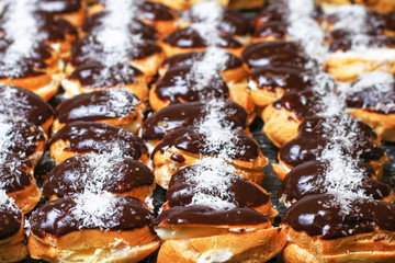 profiteroles and eclairs