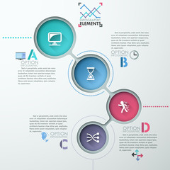 Vector circle arrows for infographic