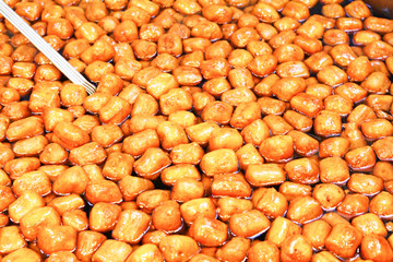 semolina doughnut in syrup