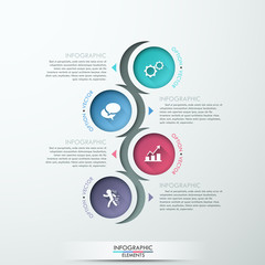 Vector circle arrows for infographic