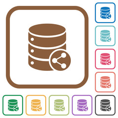 Database table relations simple icons