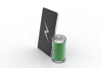 Smart phone charging with battery