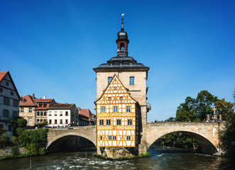 Picturesque old Rathuis or Town Hall, Bamberg