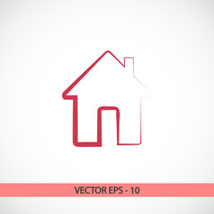 house icon, vector illustration. Flat design style