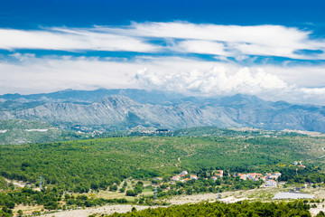 Fototapeta na wymiar Dubornik Croatia Mountains View