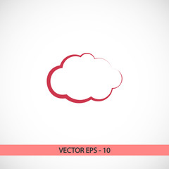  cloud icon, vector illustration. Flat design style