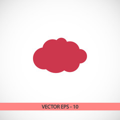  cloud icon, vector illustration. Flat design style