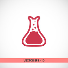 laboratory glass  icon, vector illustration. Flat design style  