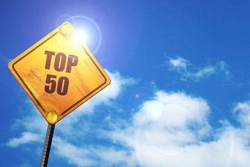 top 50, 3D rendering, traffic sign